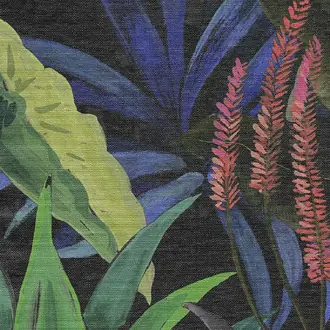 Arboretum Midnight on White Japanese Paperweave 5580