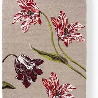 Botanical Tulip Burgundy 455610 Rug