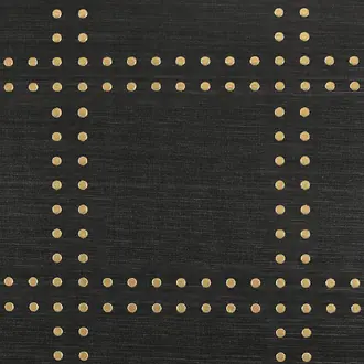 Rivets Gold on Black Glazed Abaca 5720