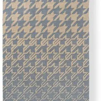 Houndstooth Washed Blue 455708 Rug