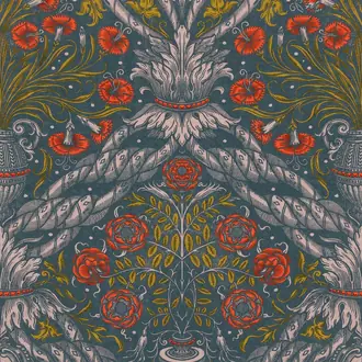 Floral Ornament Scarlet WP20471