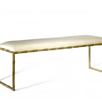 Giacometti Bench CSB03 Versailles Gold with silk covered seat pad