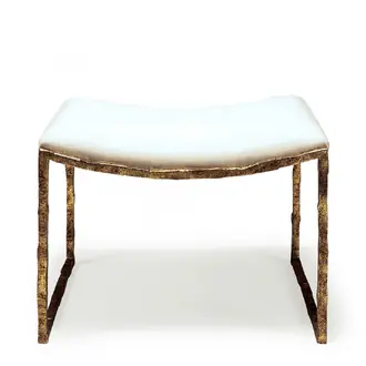 Giacometti Stool CSB01 Versailles Gold with COM Covered Seat Pad