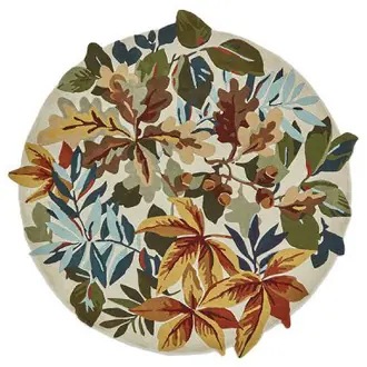 Robin's Wood Russet Brown Round 146501 Rug