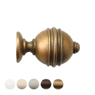Jones Cathedral 30mm Antique Gold Curtain Pole Ely Finial