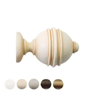 Jones Cathedral 30mm Ivory Curtain Pole Ely Finial