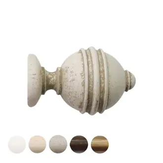 Jones Cathedral 30mm Putty Curtain Pole Ely Finial
