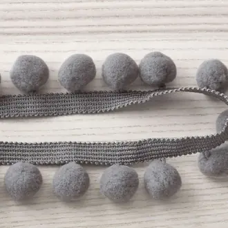 Pom Pom Braid Grey T79-04