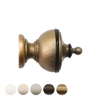 Jones Cathedral 30mm Antique Gold Curtain Pole Exeter Finial
