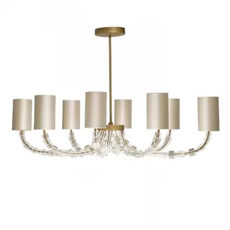 Oval Lartigue Chandelier MCL11 French Brass