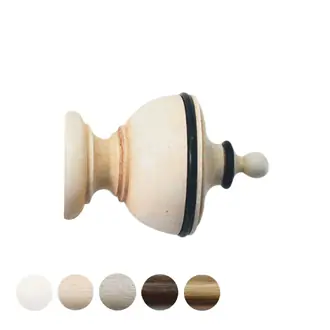 Jones Cathedral 30mm Ivory Curtain Pole Exeter Finial