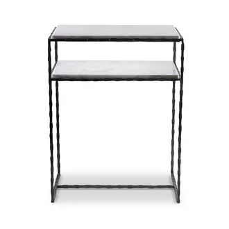 Giacometti Lamp Table CST47 Carbon with Calacatta Primavera