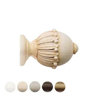 Jones Cathedral 30mm Ivory Curtain Pole Wells Finial