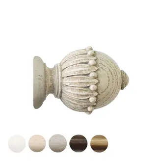 Jones Cathedral 30mm Putty Curtain Pole Wells Finial