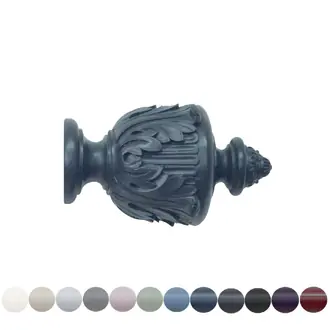 Jones Estate 48mm Airforce Curtain Pole Acanthus Finial