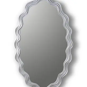 Clam Shell Mirror WM56 Plaster White