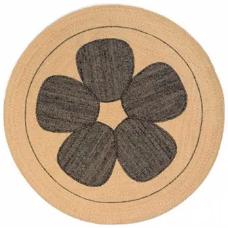 Amapola Outdoor Natural Black Rug