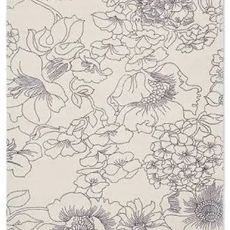 Linear Floral Blue 162508 Rug