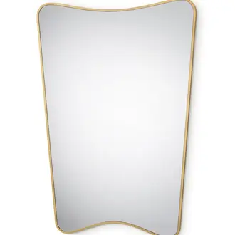 Large Gertrude Mirror WM47L New gold with mirror glass