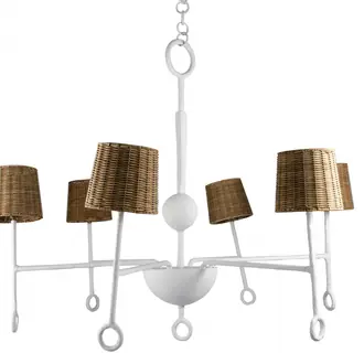 Small Crawford Chandelier MCL67S Plaster White
