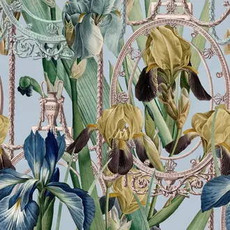 Fleurs D Iris Aquamarine WP20476