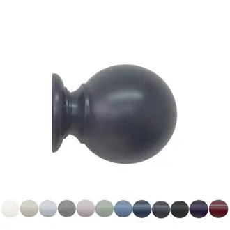 Jones Estate 48mm Basalt Curtain Pole Ball Finial