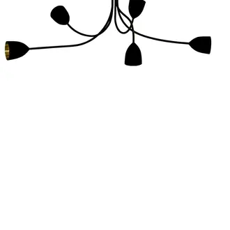 Tulip Ceiling Light MCL66 Black With Black