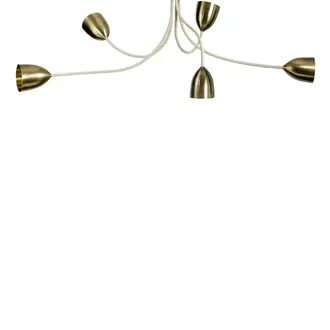 Tulip Ceiling Light MCL66 Pistachio With Brass