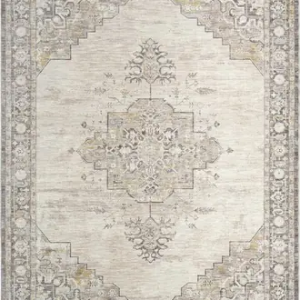 Antique Fusion ANF01 Ivory Charcoal Rug