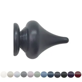 Jones Estate 48mm Basalt Curtain Pole Minaret Finial