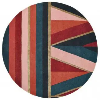 Sahara Round Burgundy 056105 Rug