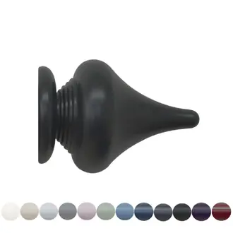 Jones Estate 48mm Charcoal Curtain Pole Minaret Finial