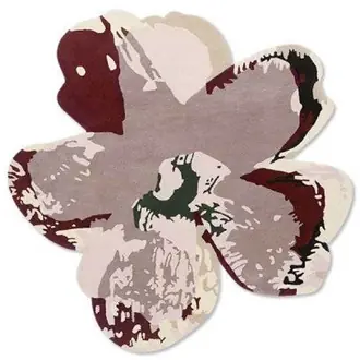 Shaped Magnolia Burgundy 162303 Rug