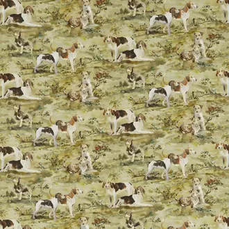 Mulberry Hounds Linen Multi FD296-Y101