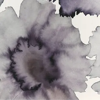 Bloom Large Violet Grey on White Paper Weave 7191-L