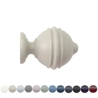Jones Estate 48mm Clay Curtain Pole Ribbed Ball Finial