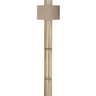 Flynn Caged Floor Lamp MFL31 White Gold