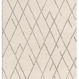Nepal Cream Black Linear Rug