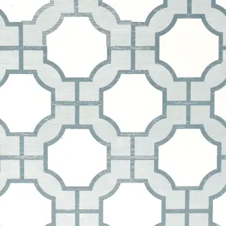 Imperial Gates Dove and Harbor Blue on White Manila Hemp 5192