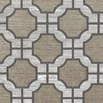 Imperial Gates White and Slate on Elephant Manila Hemp 5198