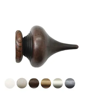 Jones Florentine 48mm Oak Curtain Pole Minaret Finial
