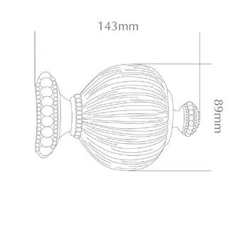 Jones Florentine 48mm Antique Gold Curtain Pole Pleated Finial