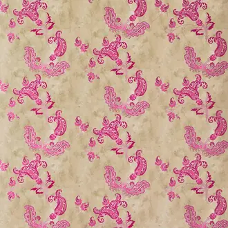 Paisley Wallpaper Hot Pink On Tea Stain