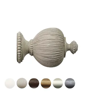 Jones Florentine 48mm Putty Curtain Pole Pleated Finial