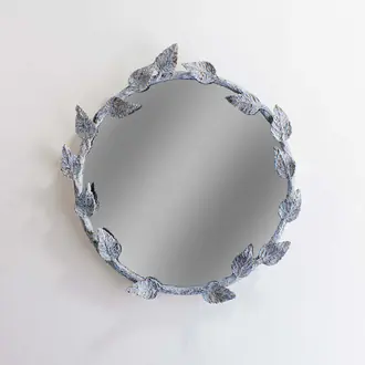 Aurelia Mirror WM51 Antiqued Glass Blue Verdigris