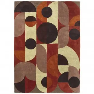 Cosmo Red Pale Green 95203 Rug