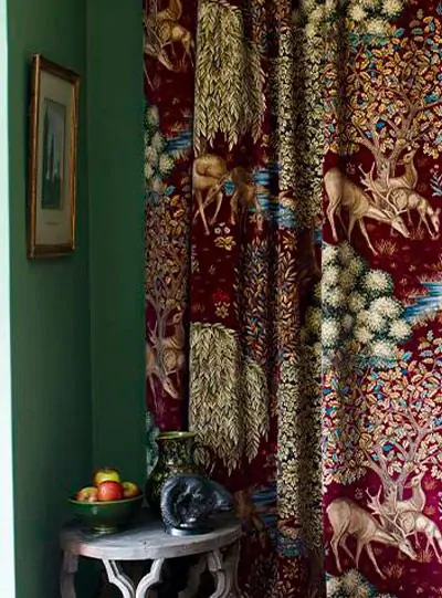 velvet-fabric-curtain-morris-and-co