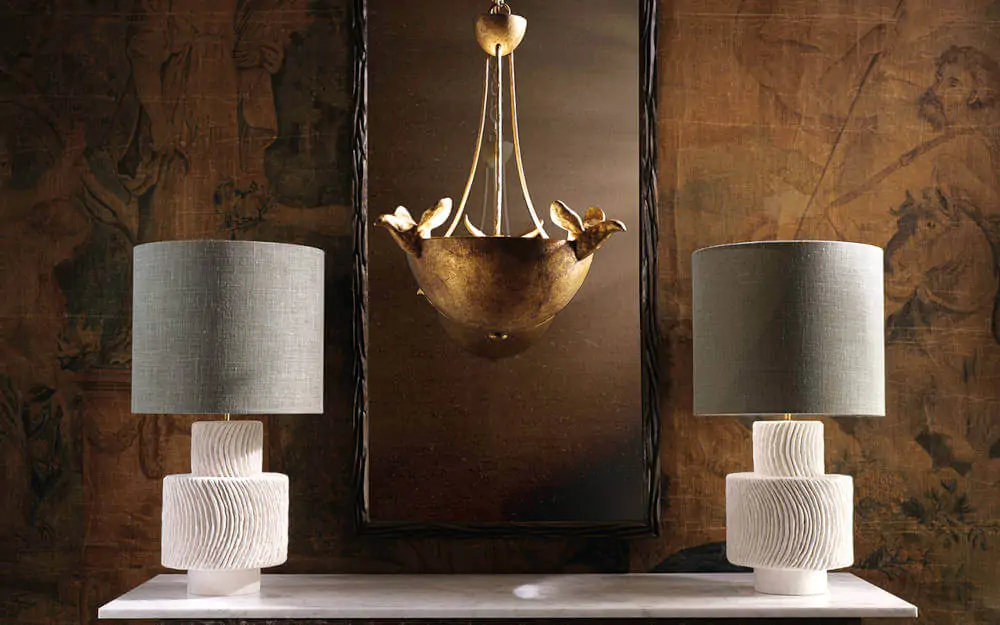 Exquisite Artisanal Lighting from Porta Romana Aubrey in Gold