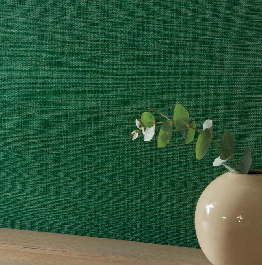 Grasscloth Wallpaper in bolder colours Kanoko from Osborne & Little