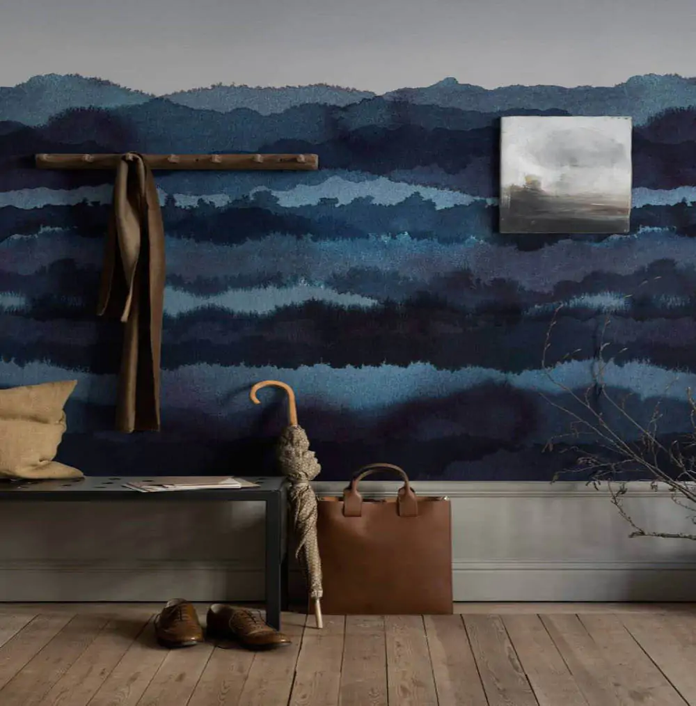Midnatt Blue Wallpaper by Sandberg